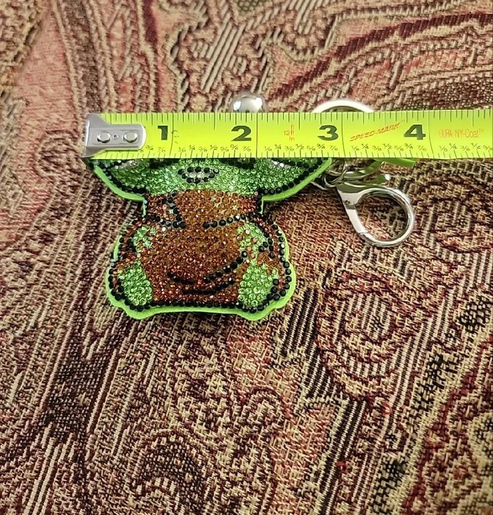 Green Star Wars-Inspired Kids Keychain Charm - Baby Yoda Style